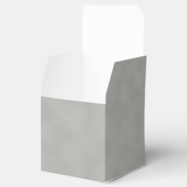Dark Grey Parchment Texture Background Favour Box (Opened)
