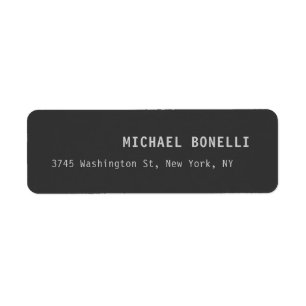Dark Grey Professional Custom Name Address Best