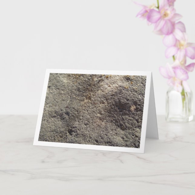 Dark Grey Rock, Stone Background Card (Orchid)