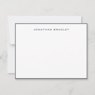 Dark Grey Simple Border Professional Card