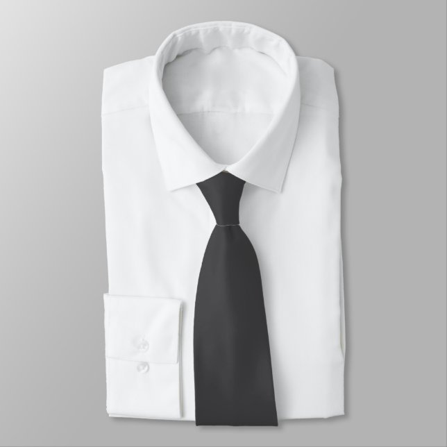 Dark Grey Tie (Tied)