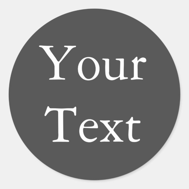 Dark Grey Wedding Envelope Seals with Custom Text (Front)