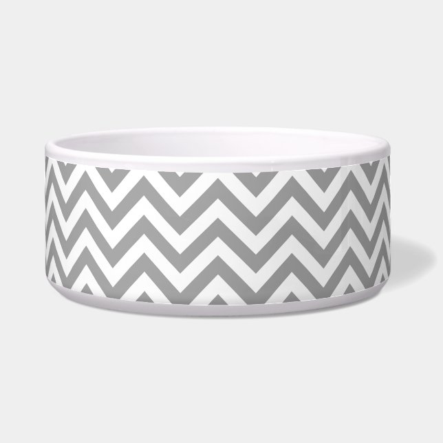Dark Grey White Large Chevron ZigZag Pattern (Front)