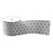 Dark Grey White Moroccan Quatrefoil Pattern #4