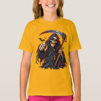 Dark Grim Reaper Halloween – Skull with Scythe, Go