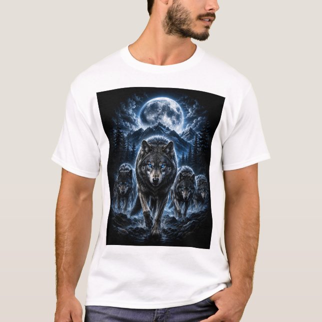 Dark Grim Reaper Moon Fantasy T-Shirt (Front)