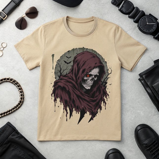 Dark Grim Reaper Skull Graphic T-Shirt  (Creator Uploaded)