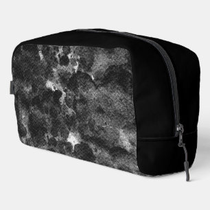 Dark Grunge Abstract Black Marble Dopp Kit