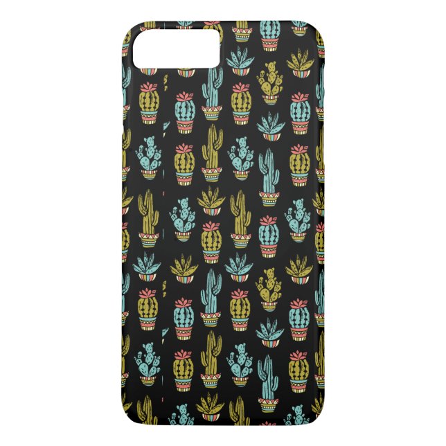 Dark Grunge Cactus Pattern Case-Mate iPhone Case (Back)