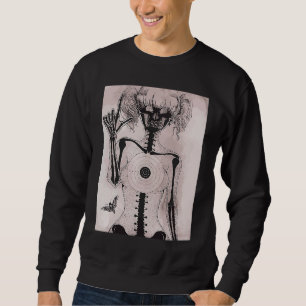 Dark grunge  Emo teen girl with moth Gothic Sweatshirt