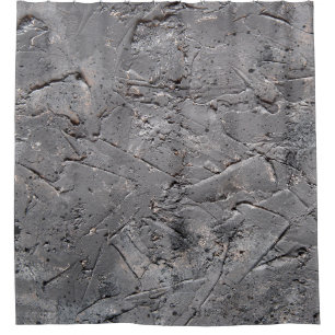 Dark grunge textured background, Cracked stone wal Shower Curtain