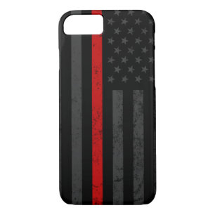 Dark Grungy Fire Fighter Flag Case-Mate iPhone Case