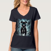 Dark Guardian: Black Pitbull with Hypnotic Gaze
