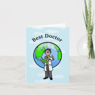Dark Hair Male Doctor Greeting Card