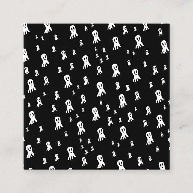 Dark Halloween Ghosts  Calling Card (Front)