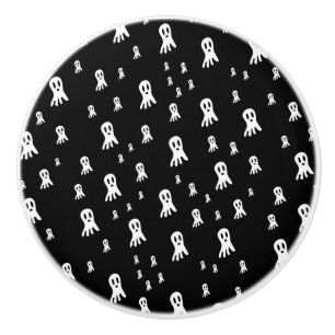 Dark Halloween Ghosts Ceramic Knob