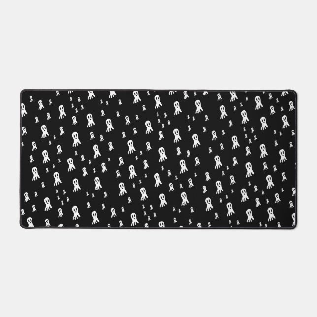 Dark Halloween Ghosts  Desk Mat (Front)
