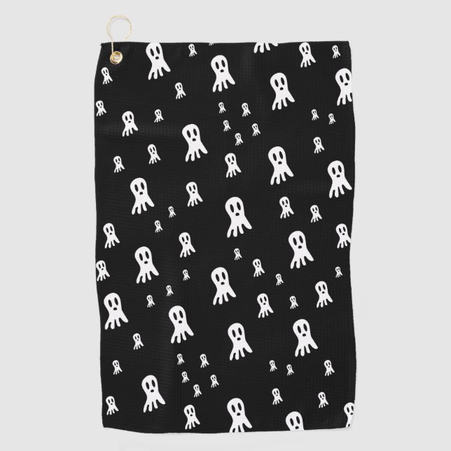 Dark Halloween Ghosts  Golf Towel (Front)