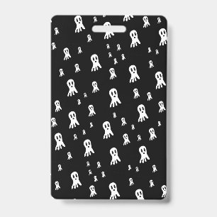 Dark Halloween Ghosts  ID Badge