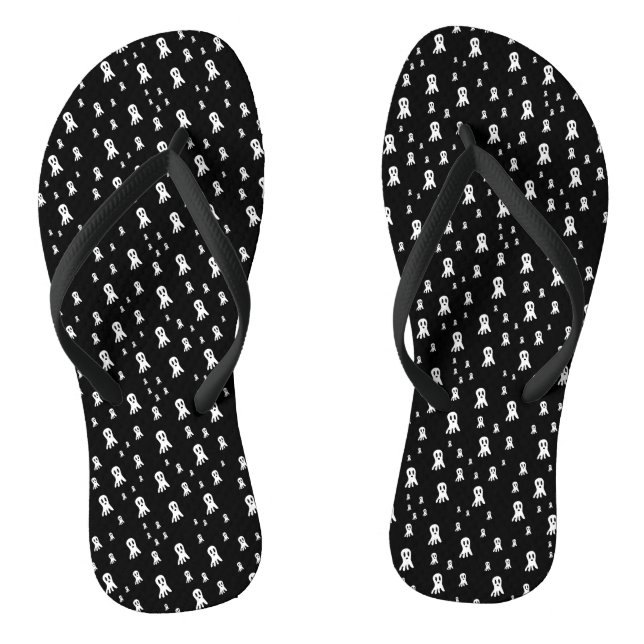 Dark Halloween Ghosts  Jandals (Footbed)