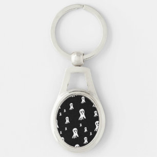 Dark Halloween Ghosts  Key Ring