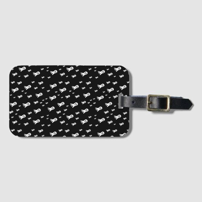 Dark Halloween Ghosts  Luggage Tag (Front Horizontal)