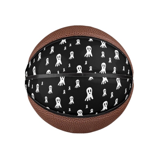 Dark Halloween Ghosts  Mini Basketball (Front)
