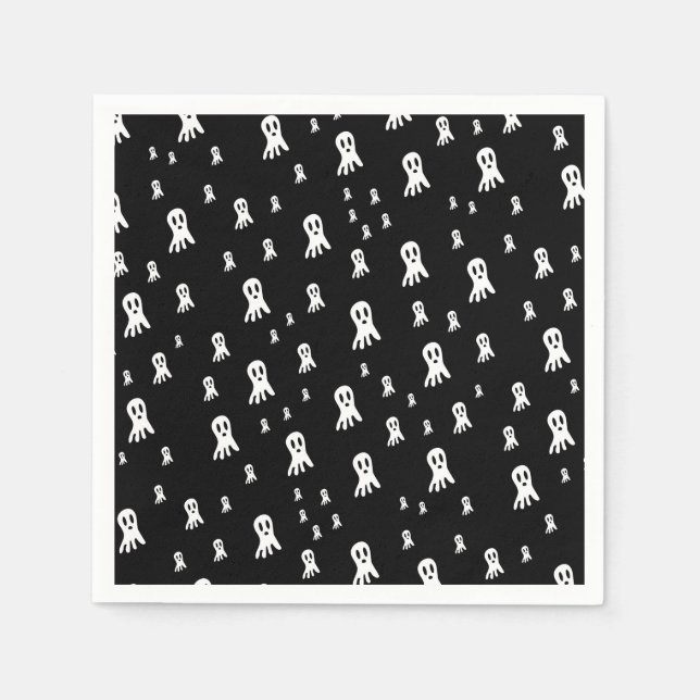 Dark Halloween Ghosts  Napkin (Front)