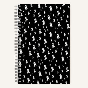 Dark Halloween Ghosts Notebook