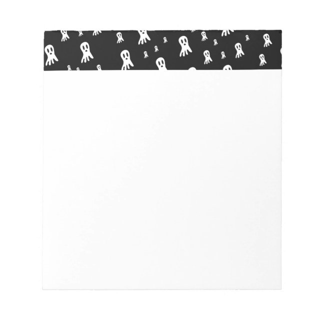 Dark Halloween Ghosts  Notepad (Front)