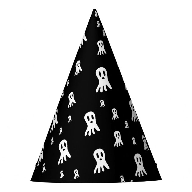 Dark Halloween Ghosts  Party Hat (Front)