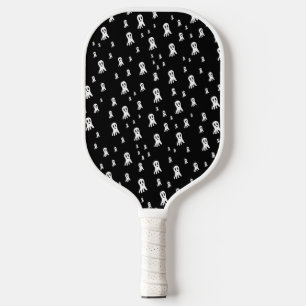 Dark Halloween Ghosts Pickleball Paddle