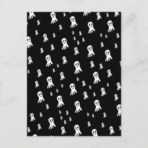 Dark Halloween Ghosts  Postcard