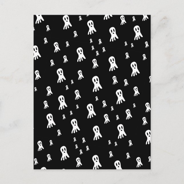 Dark Halloween Ghosts  Postcard (Front)