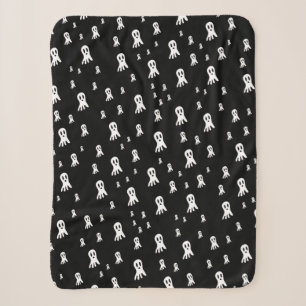 Dark Halloween Ghosts  Sherpa Blanket