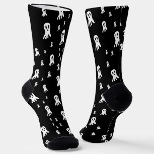 Dark Halloween Ghosts  Socks