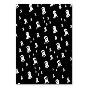 Dark Halloween Ghosts Table Number