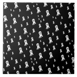 Dark Halloween Ghosts  Tile