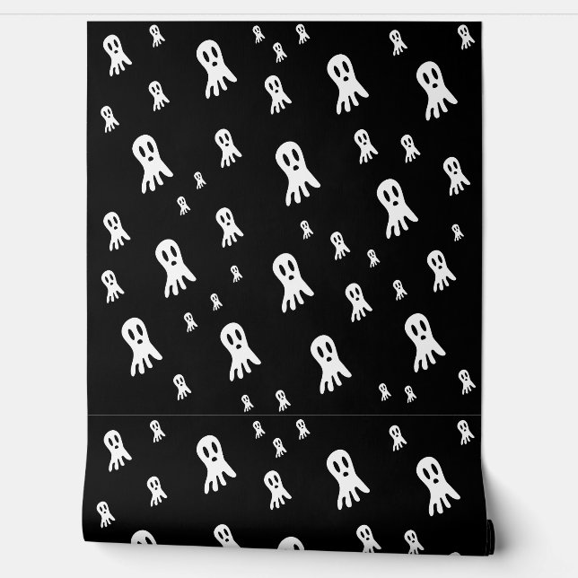 Dark Halloween Ghosts  Wallpaper (Unrolling)