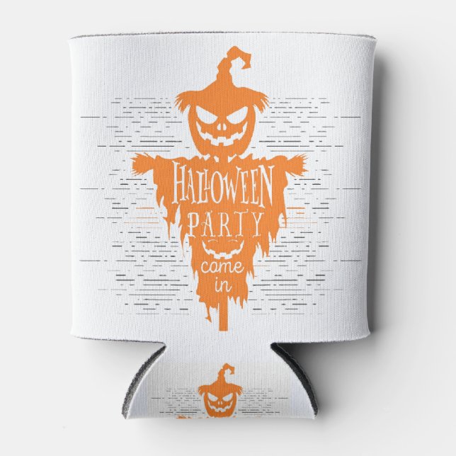 dark halloween party can cooler (Front)