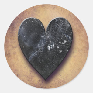 Dark Heart Classic Round Sticker