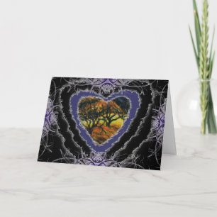 Dark Heart Valentine Romance Love Card