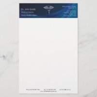 Dark Holographic 3D Medical Chrome Caduceus