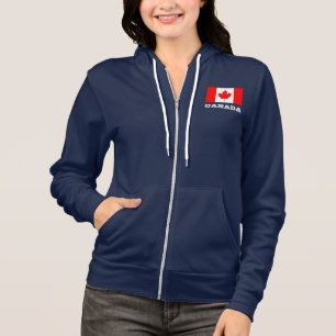 Dark hoodie with Canada flag Canadian maple leaf