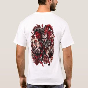 Dark Horror Joker Clown with Playing Cards T-Shirt
