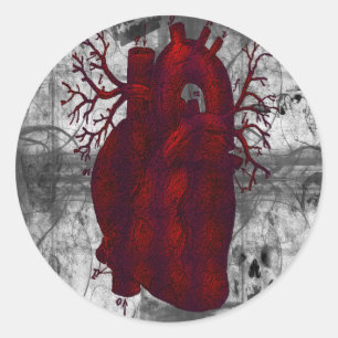Dark Human Heart Sticker
