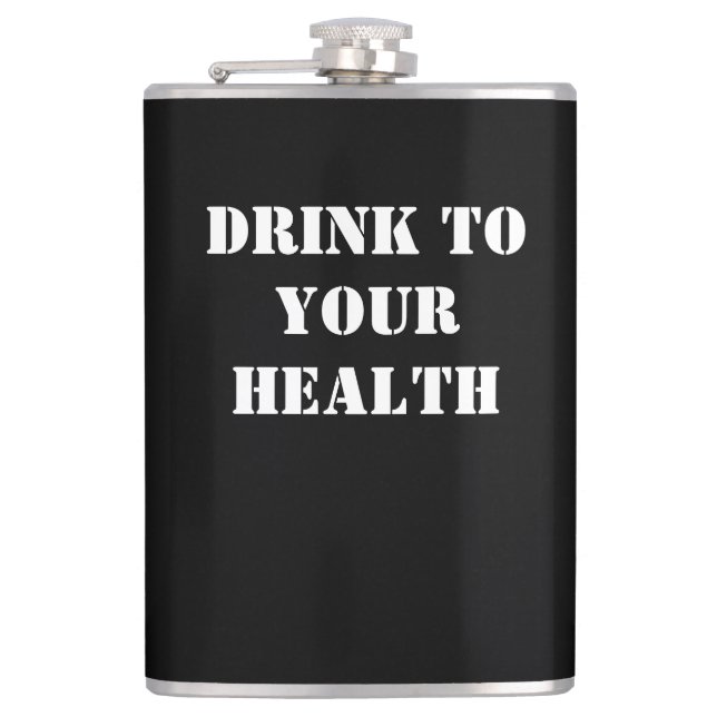 Dark Humor Flask by Skullnskin / J. H. Thornton (Front)