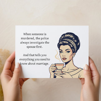 Dark Humor Marriage Joke Engagement & Wedding Card