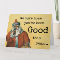 Dark Humour Christmas Santa with a Gun