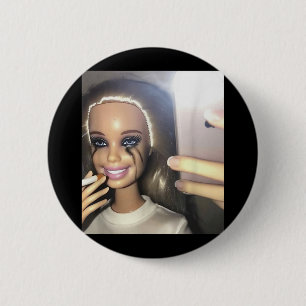 Dark Humour Doll Smoking Selfie Parody 6 Cm Round Badge